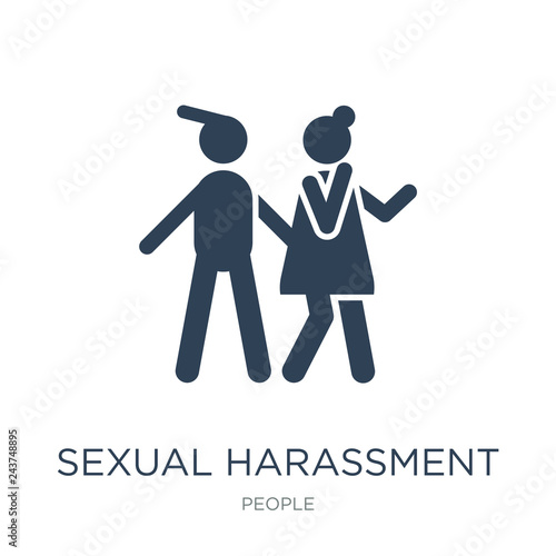 sexual harassment icon vector on white background, sexual harass