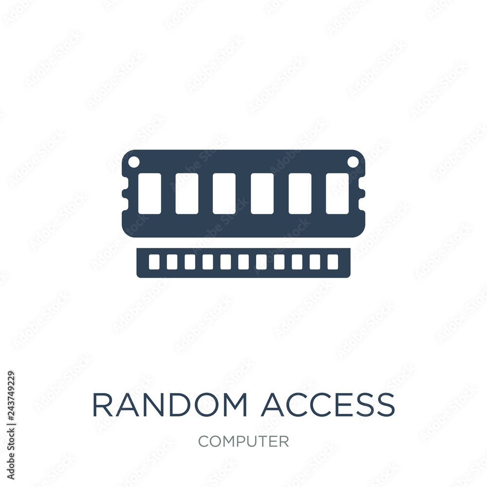 random access memory chip icon vector on white background, rando random access memory chip icon vector on white background, rando