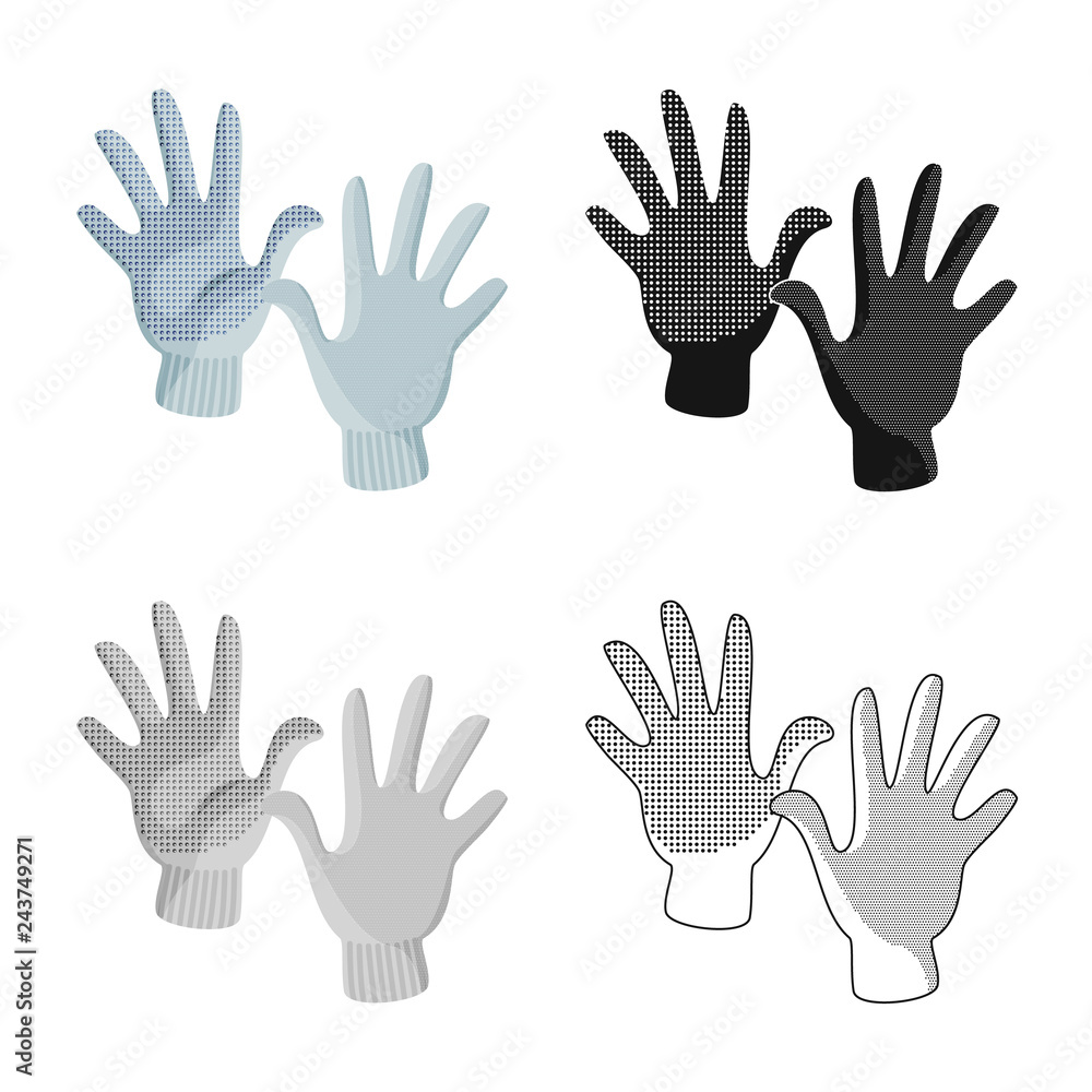 Obraz premium Vector illustration of silhouette and safety logo. Collection of silhouette and comfort stock symbol for web.
