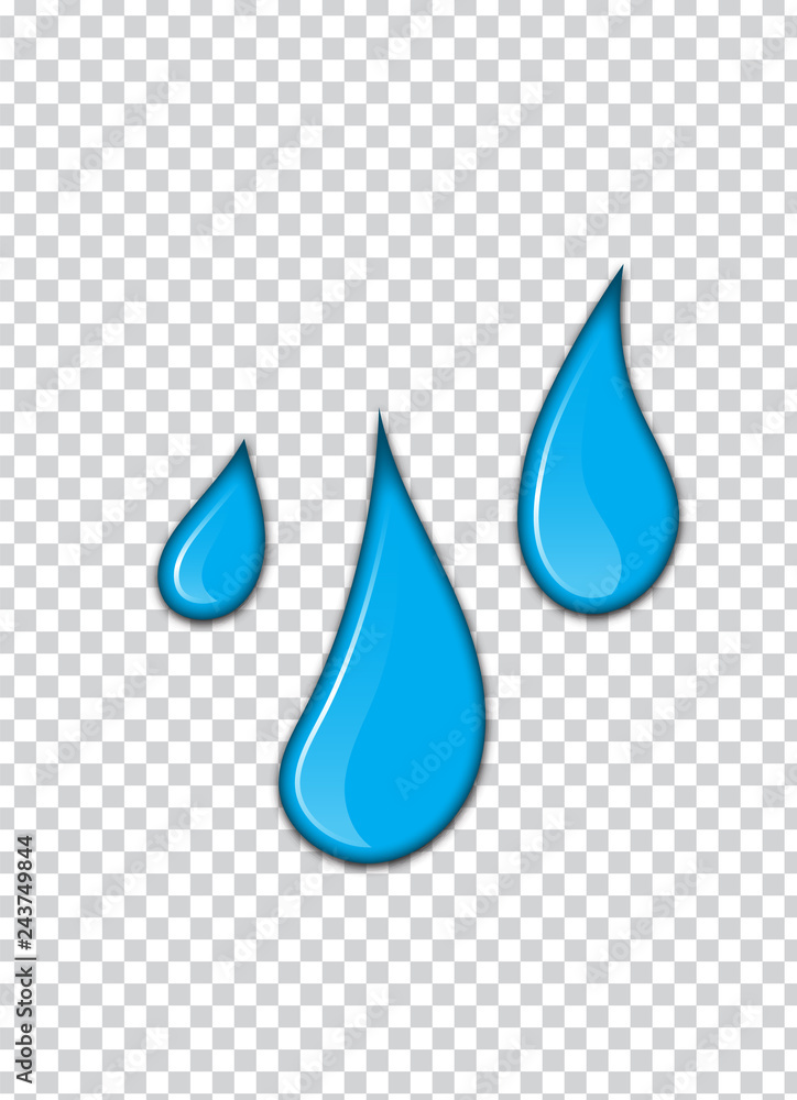 Blue paint splash with transparency background. Vector illustration.
