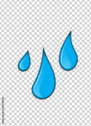 Obraz na płótnie Blue paint splash with transparency background. Vector illustration. w salonie