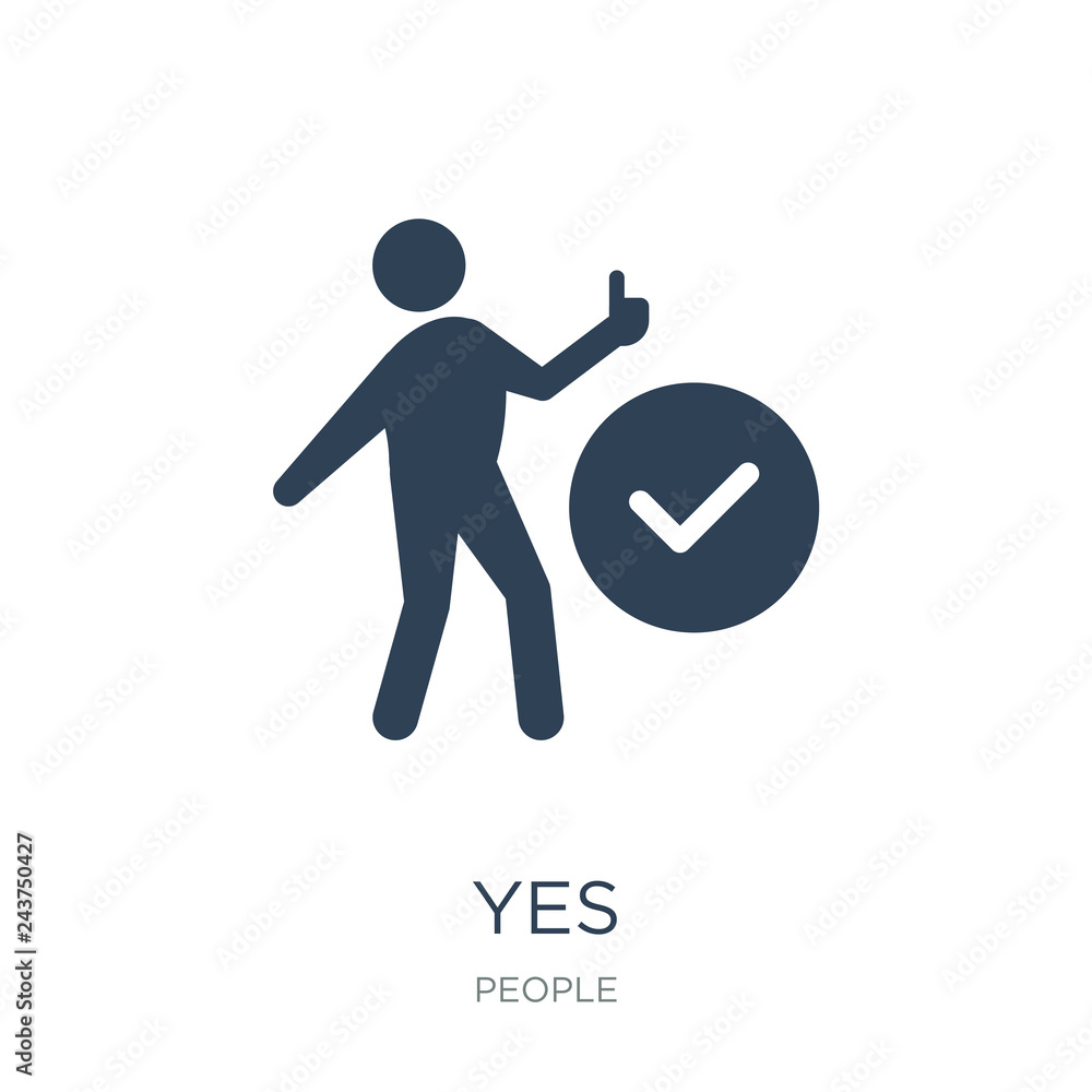 yes icon vector on white background, yes trendy filled icons fro yes icon vector on white background, yes trendy filled icons fro