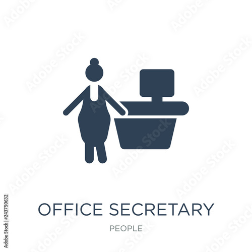 office secretary icon vector on white background, office secreta