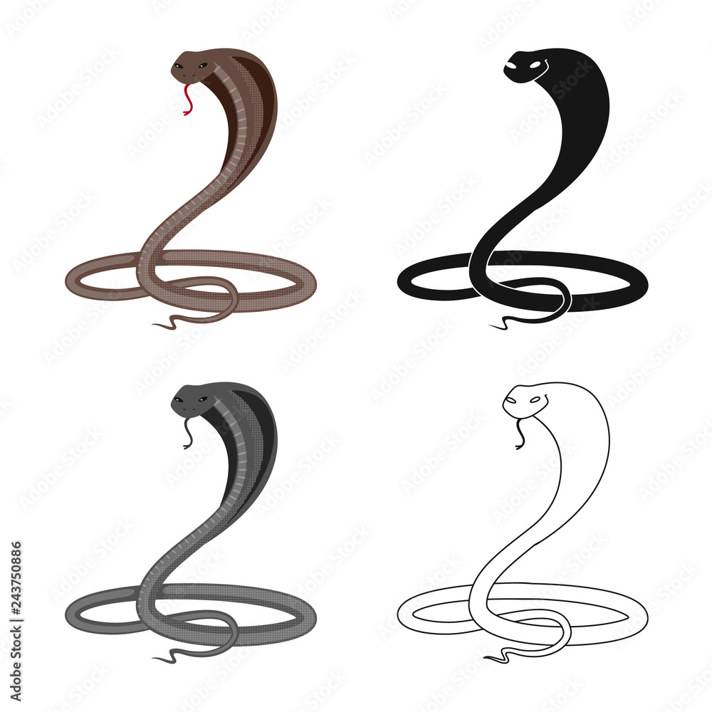 Fototapeta premium Vector illustration of mammal and danger symbol. Set of mammal and medicine stock symbol for web.