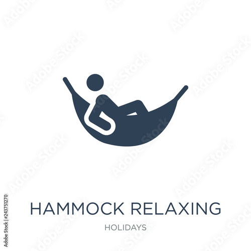 hammock relaxing icon vector on white background, hammock relaxi