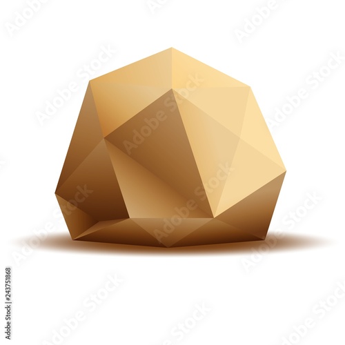 big gold gemstone vector eps 10 illustration