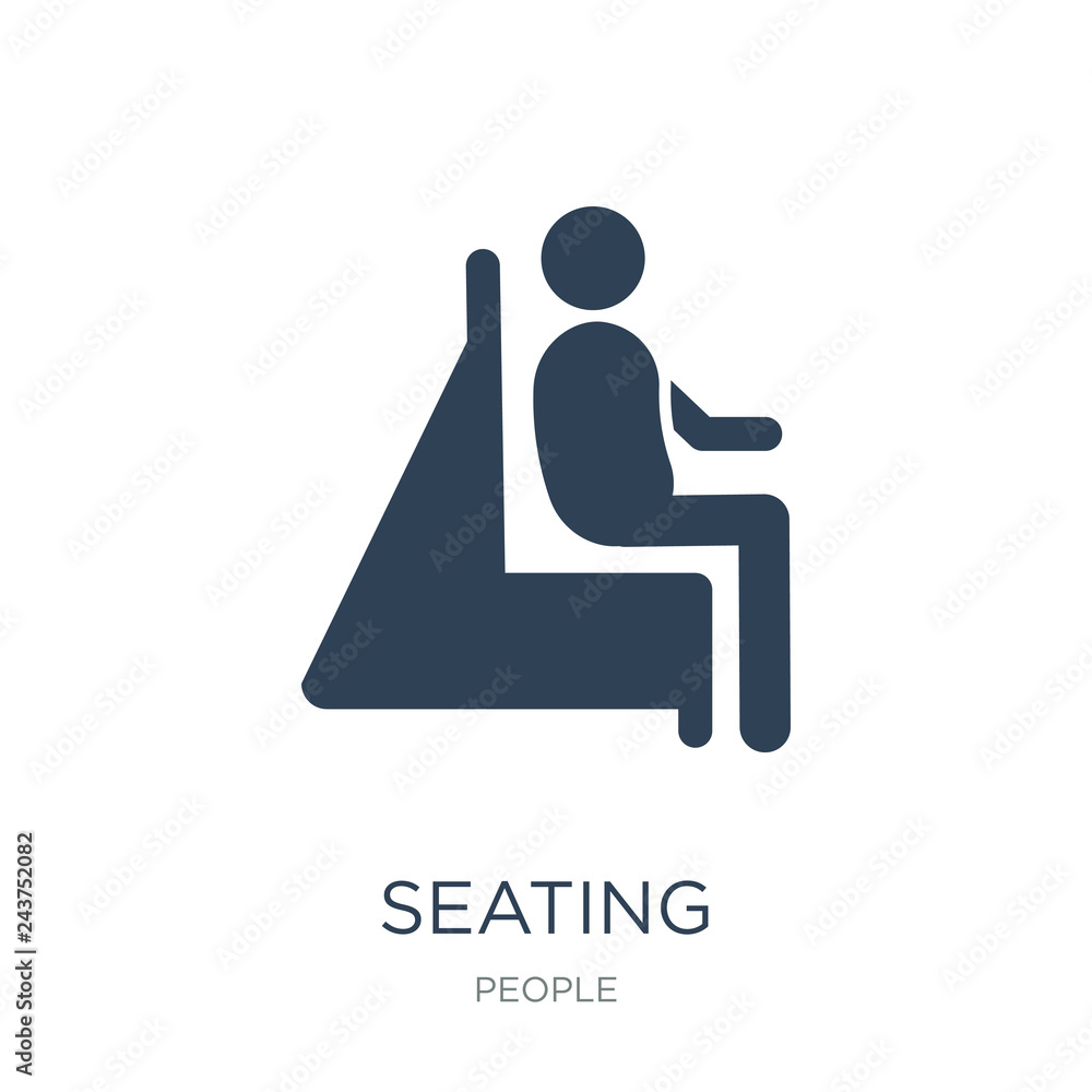 seating icon vector on white background, seating trendy filled i seating icon vector on white background, seating trendy filled i
