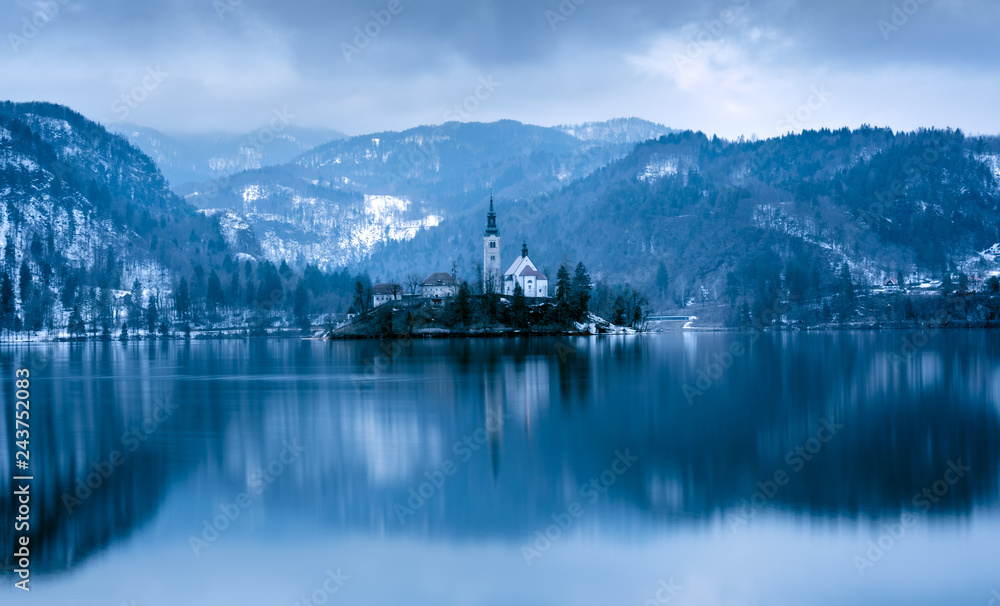 Monastery. Lake Bled in Slovenia