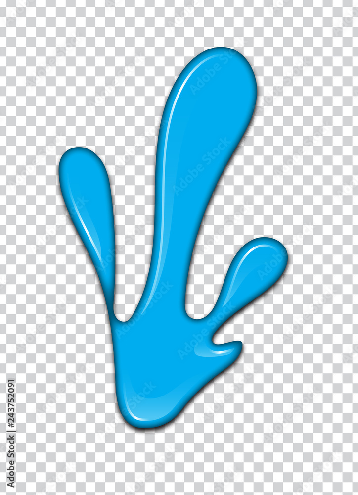 Blue paint splash with transparency background. Vector illustration. Blue paint splash with transparency background. Vector illustration.