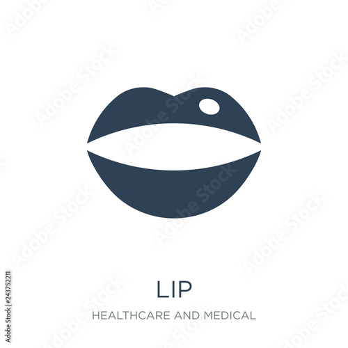 lip icon vector on white background, lip trendy filled icons fro