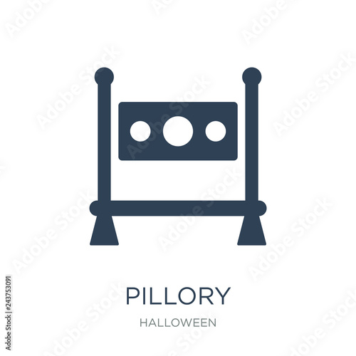 pillory icon vector on white background, pillory trendy filled i