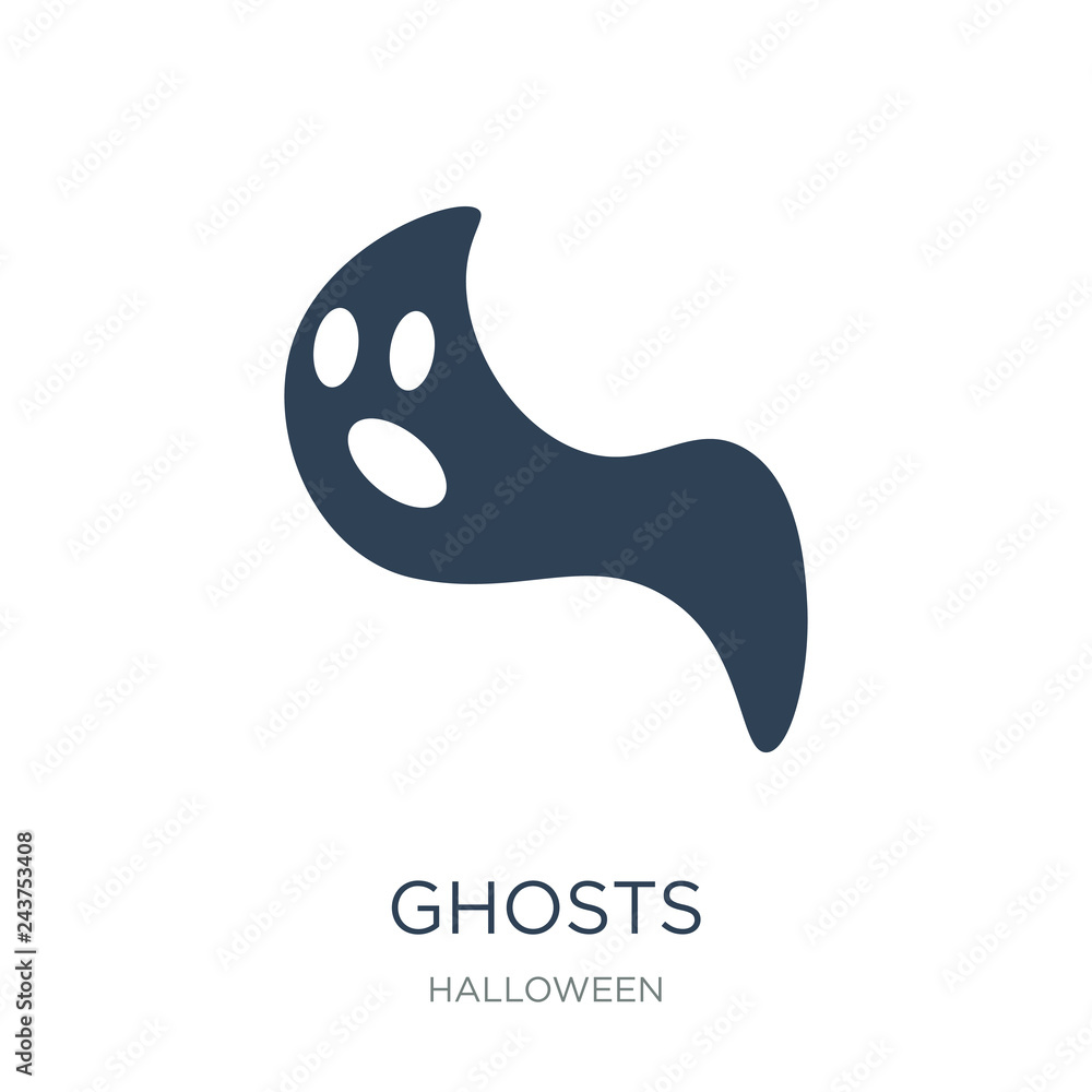 ghosts icon vector on white background, ghosts trendy filled ico ghosts icon vector on white background, ghosts trendy filled ico