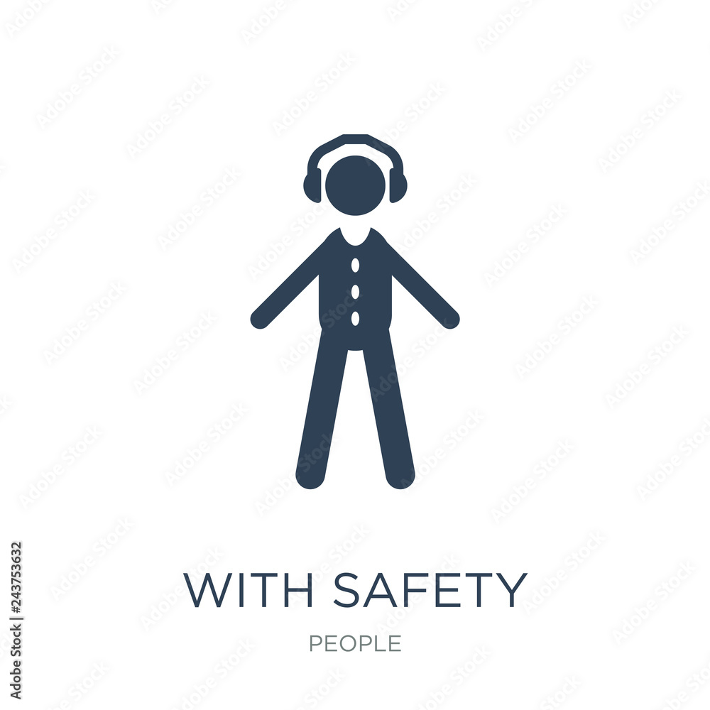 with safety headphone icon vector on white background, with safe with safety headphone icon vector on white background, with safe