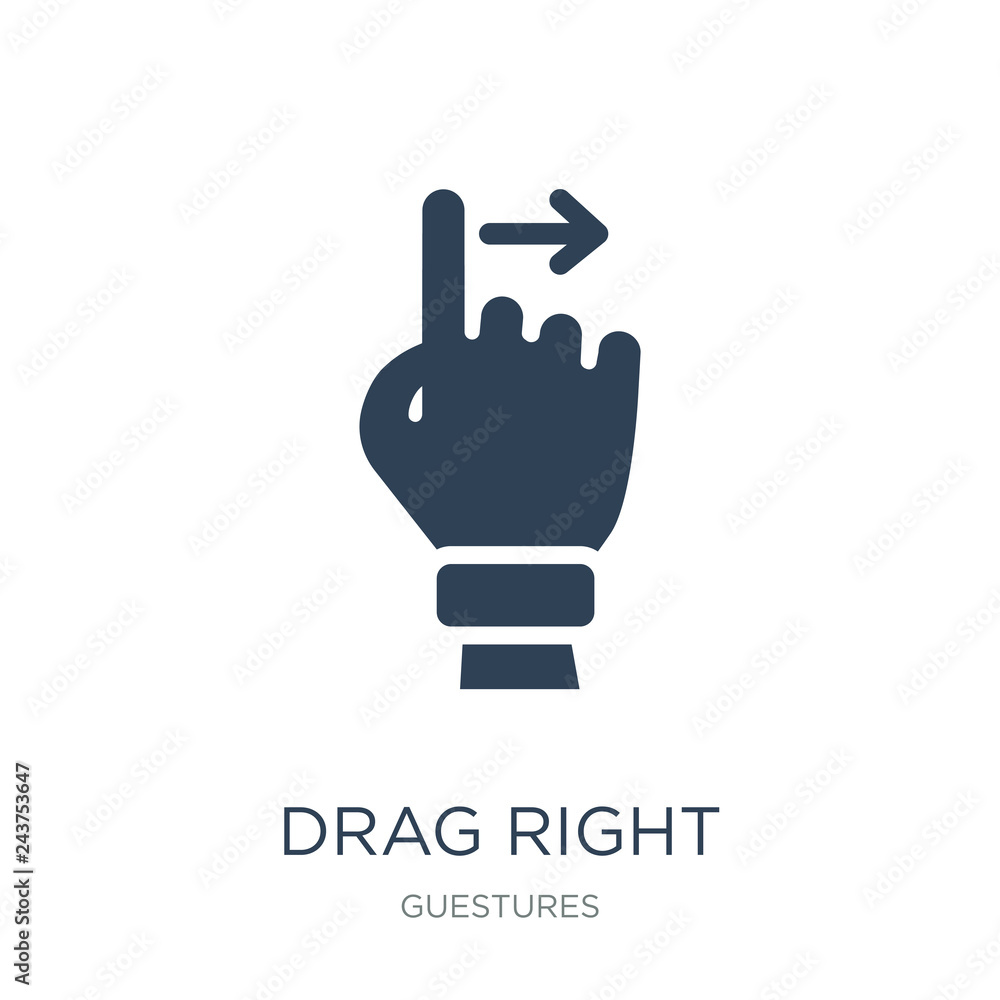 drag right icon vector on white background, drag right trendy fi drag right icon vector on white background, drag right trendy fi