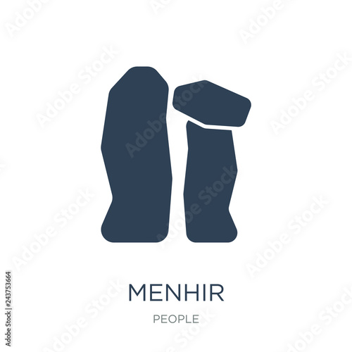menhir icon vector on white background, menhir trendy filled ico