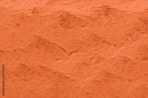 Texture of bauxite minerals, orange soil and earth sample