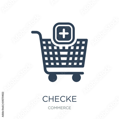 checke icon vector on white background, checke trendy filled ico