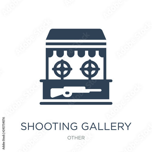 shooting gallery icon vector on white background, shooting galle