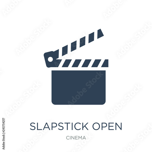 slapstick open icon vector on white background, slapstick open t