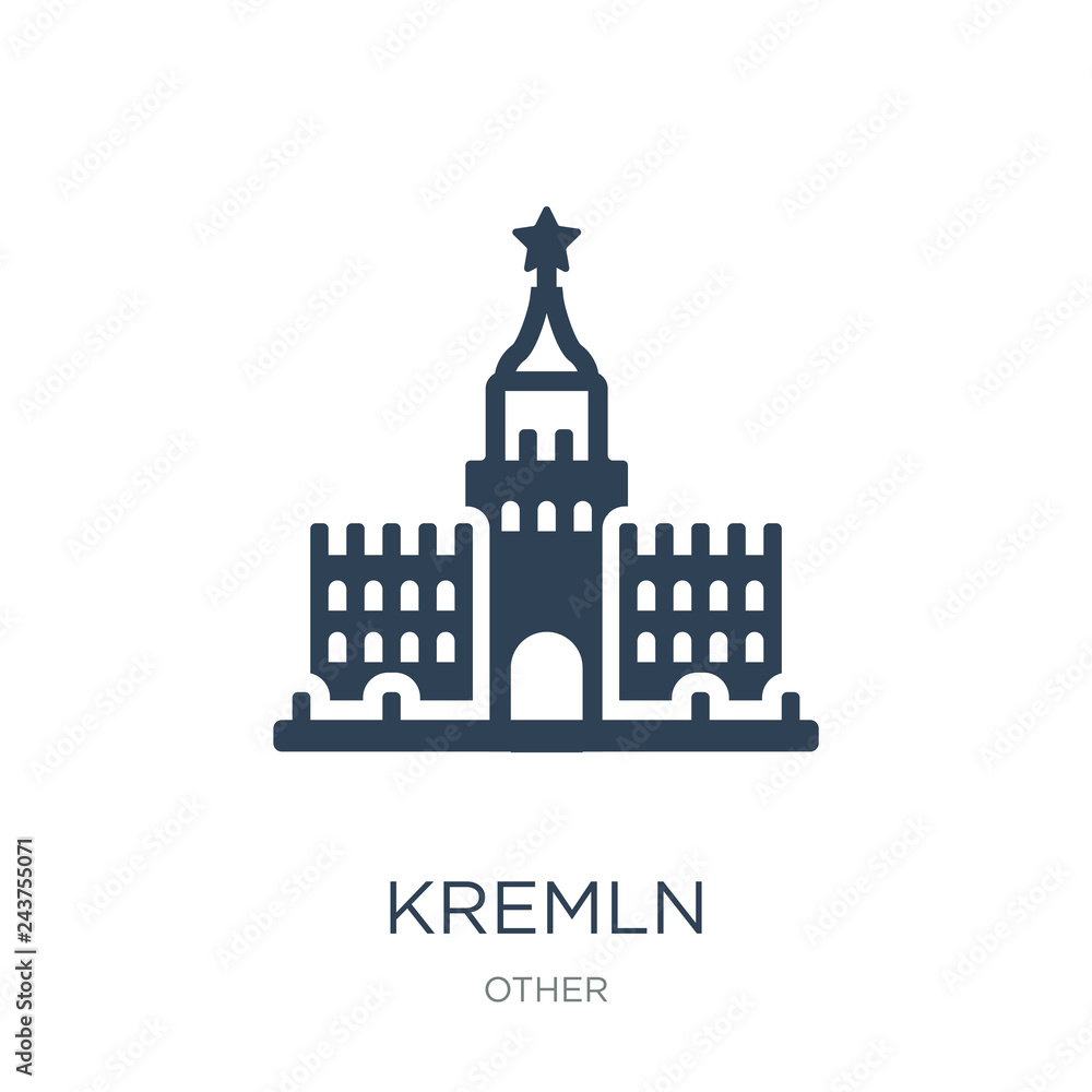 kremln icon vector on white background, kremln trendy filled ico
