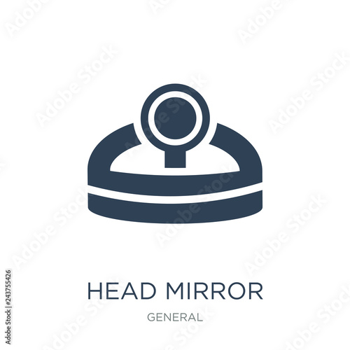head mirror icon vector on white background, head mirror trendy