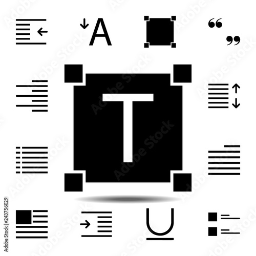 editorial, select, text icon. Simple glyph, flat vector of Text editor set icons for UI and UX, website or mobile application