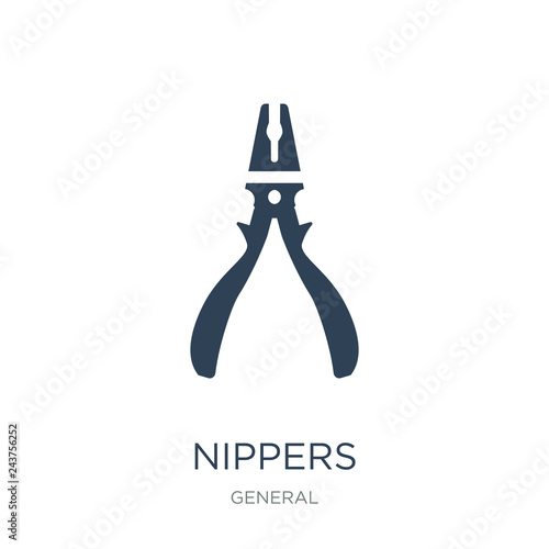 nippers icon vector on white background, nippers trendy filled i photo