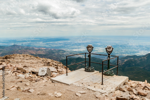 Viewfinders atop Pikes Peak in Pike National Forest, Colorado photo