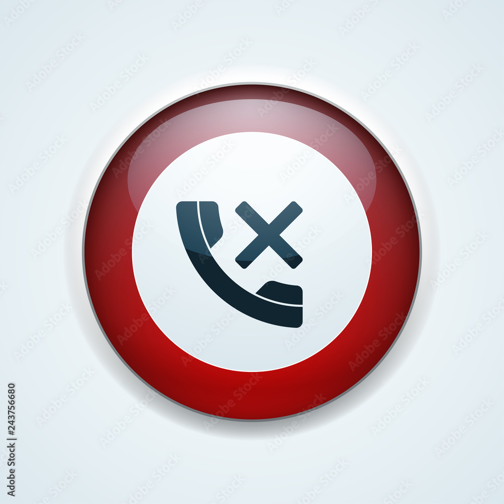 No Call Phone button illustration No Call Phone button illustration