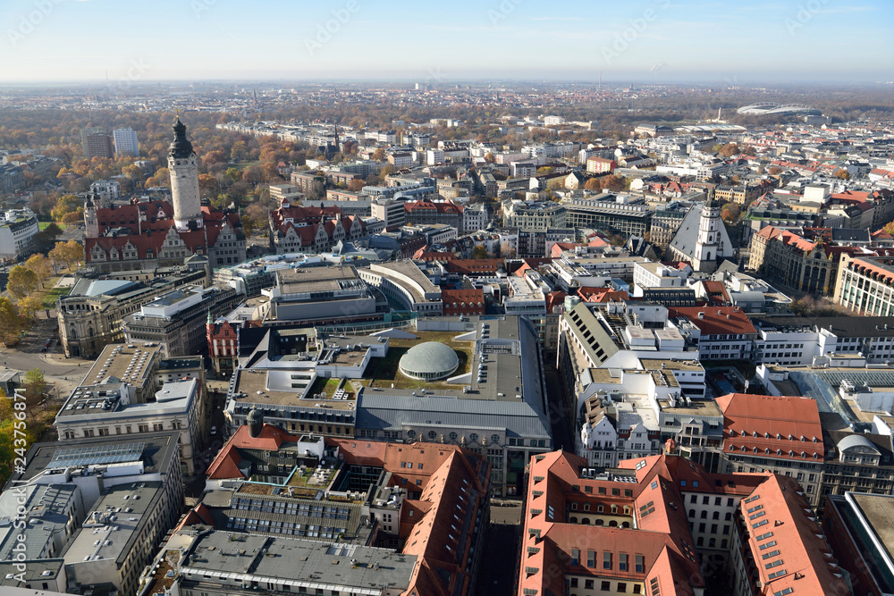 Fototapeta premium View over Leipzig, Germany.