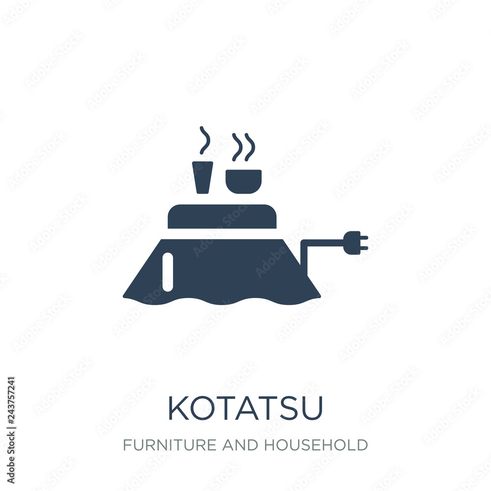 Obraz premium kotatsu icon vector on white background, kotatsu trendy filled i