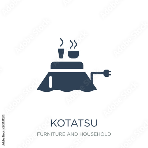 kotatsu icon vector on white background, kotatsu trendy filled i