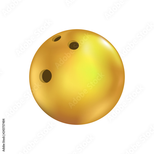 yellow bowling ball draw