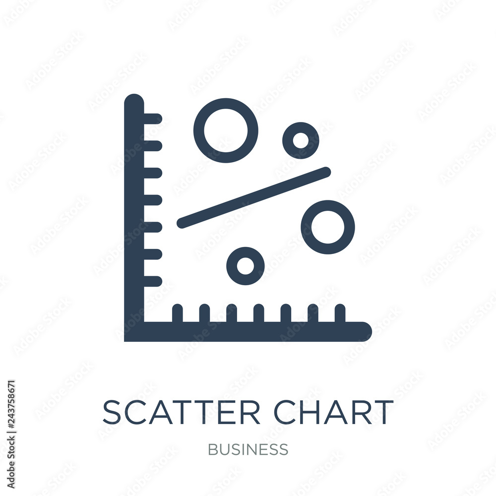 scatter chart icon vector on white background, scatter chart tre scatter chart icon vector on white background, scatter chart tre