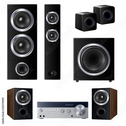 Realistic Speakers Set