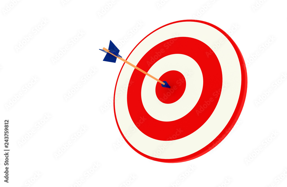 Arrow in the target - the concept of achieving the goal.