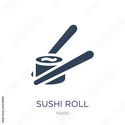 sushi roll icon vector on white background, sushi roll trendy fi