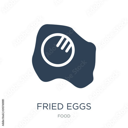 fried eggs icon vector on white background, fried eggs trendy fi