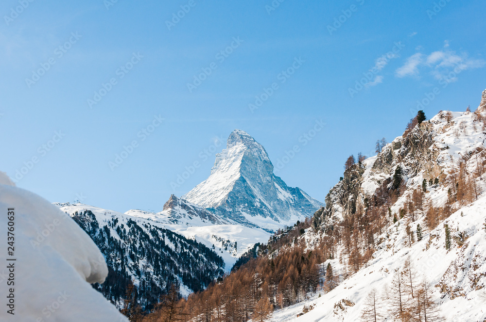 Zermatt, Matterhorn, Trockener Steg, Zmuttbach, Furi, Zmutt, Wallis, Walliser Berge, Alpen, Winter, Wintersport, Schweiz