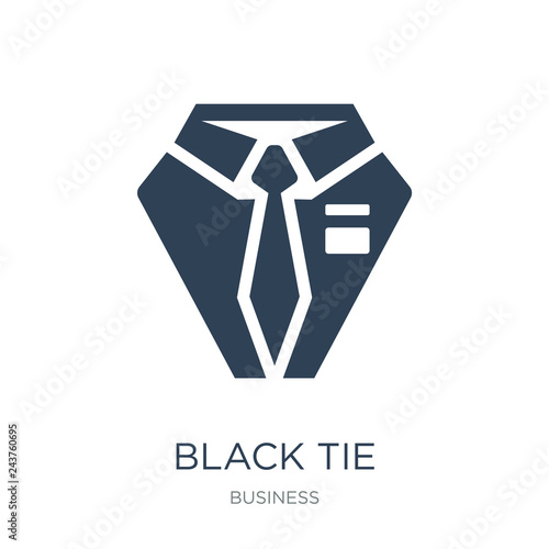 black tie icon vector on white background, black tie trendy fill