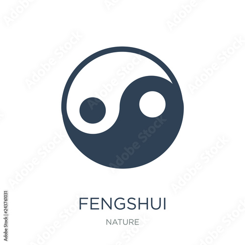 fengshui icon vector on white background, fengshui trendy filled