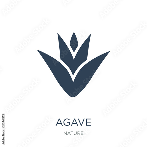 agave icon vector on white background, agave trendy filled icons