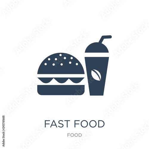 fast food restaurant icon vector on white background, fast food