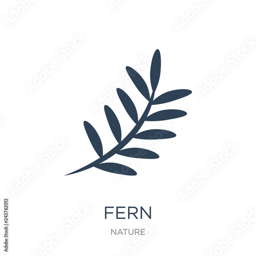 fern icon vector on white background, fern trendy filled icons f