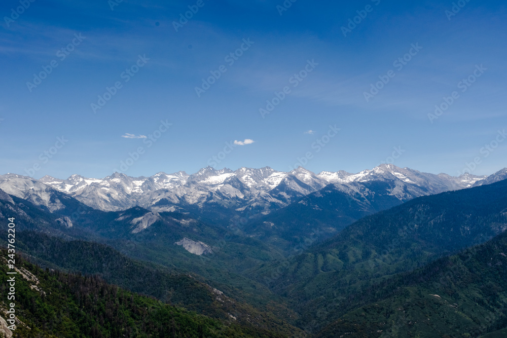 Aussicht vom Moro Rock auf Gebirge Great Western Divide, Kalifornien, USA