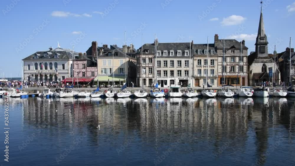 Harbor, port, marina in old town Honfleur, Normandy, France Harbor, port, marina in old town Honfleur, Normandy, France