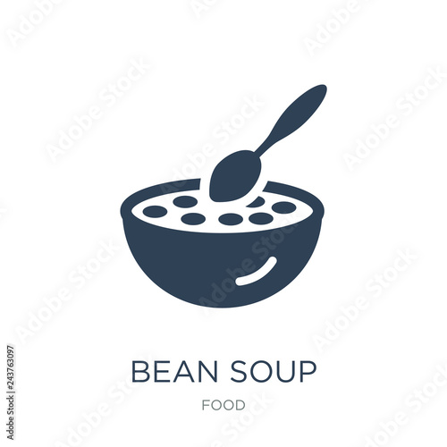 bean soup icon vector on white background, bean soup trendy fill