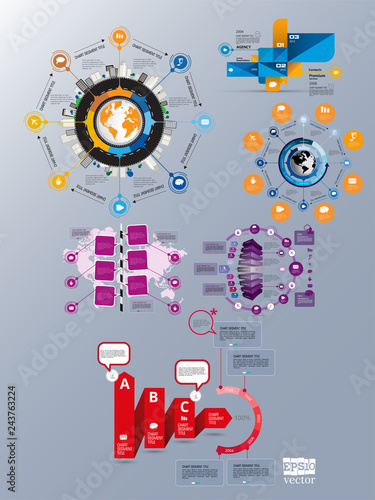 Infographic vector elements for business illustration
