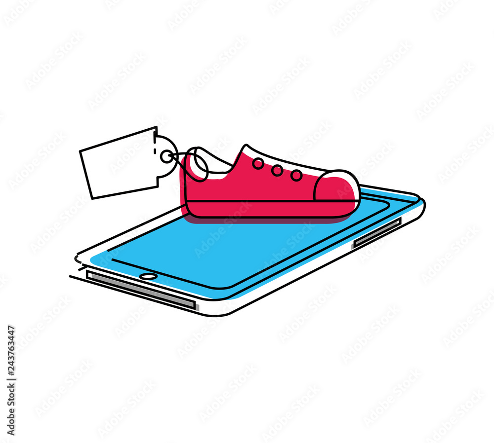 smartphone with shoe tennis smartphone with shoe tennis