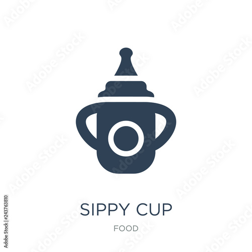 sippy cup icon vector on white background, sippy cup trendy fill